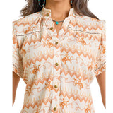 Panhandle Slim Women's Cream Flutter Sleeve Shirt