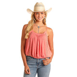 Coral Studded Gathered Cami