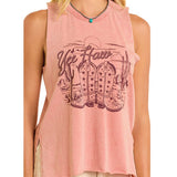 Rock & Roll Women's Rodeo Yee Haw Tank Top