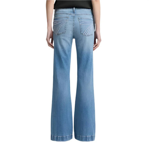 Light Washed Tailorless Wide Leg Jeans