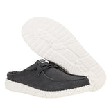 Black Slip Stretch Canvas Shoes Showing Sole