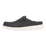 Black Slip Stretch Canvas Shoes Left Side