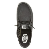 Black Slip Stretch Canvas Shoes Top View