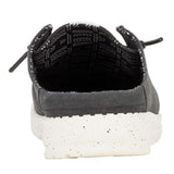 Black Slip Stretch Canvas Shoes Heel