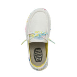 Top view of Hey Dude Youth Wendy Sugar Vibe shoes in pastel colorway
