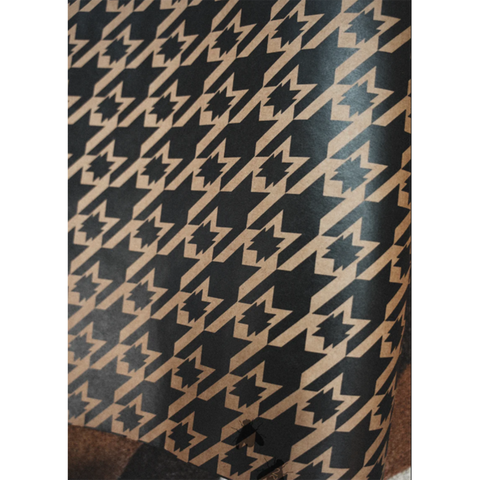 Aztec Posh Black and Brown Kraft Wrapping Paper