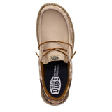 Top view of Hey Dude Wally Funk Patriot Sepia shoe on a white background.