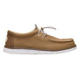 Side view of the Hey Dude Men’s Wally Mesh Neutrals Shoes.