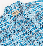 Rodeo Clothing Men's Light Blue Aztec Short Sleeve