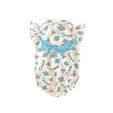 Back View of White and Blue Retro Cowgirl Onesie Showing Fringe Detail