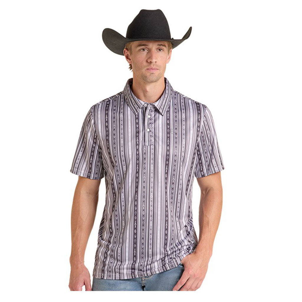 PANHANDLE MEN’S BLACK SNAP POLO