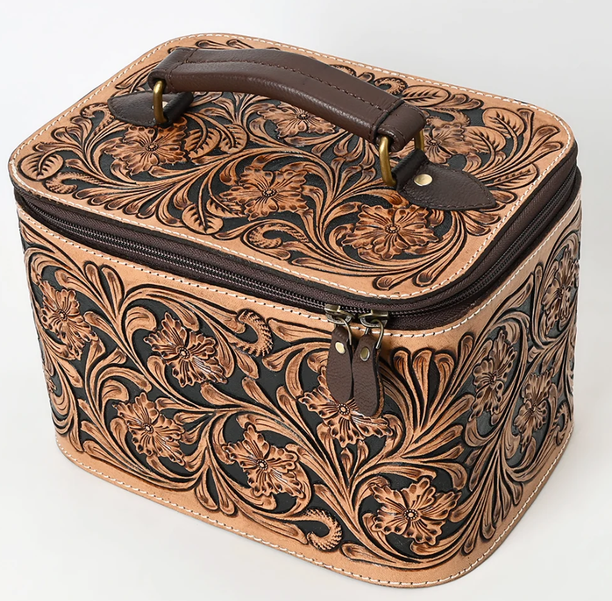 American Darling Hand-Tooled Jewelry Case