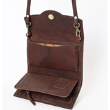 American Darling Sunflower Tooled Leather Barrel Crossbody