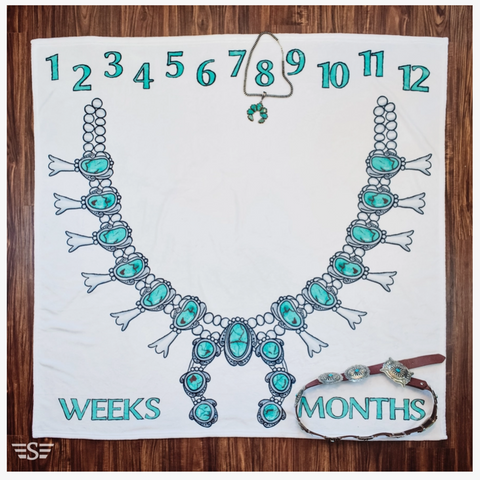 Infant Squash Blossom Milestone Blanket
