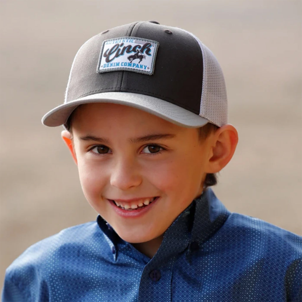 Cinch Youth Gray & Denim Patch Cap