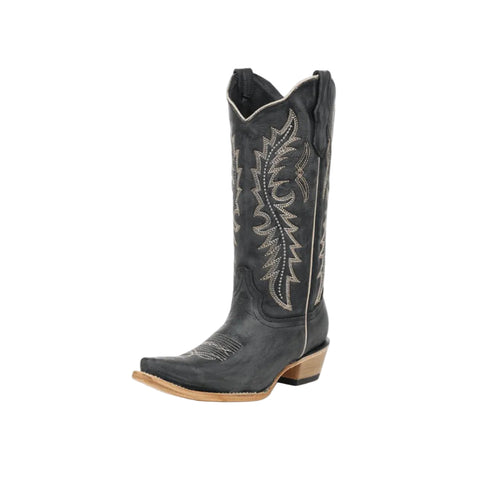 Circle G by Corral Ladies Black Zigzag Embroidery Western Boot