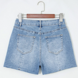 Acid Wash Shorts Raw Hem