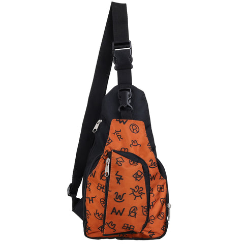 Western brands sling backpack, cognac and black