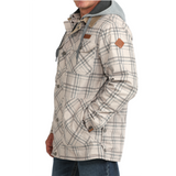 Polyester Barn Coat, bottom buttons to let out if need, leather patch on chest and arm 