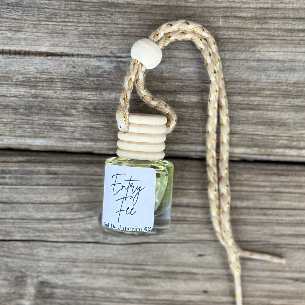Small Bottle, Entry Fee fragrance, Hangs with Rope 