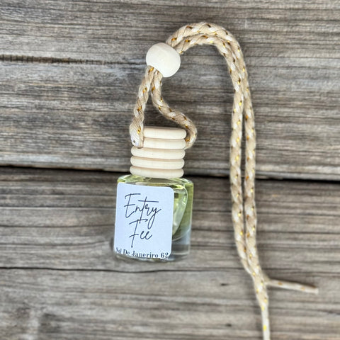 Small Bottle, Entry Fee fragrance, Hangs with Rope 