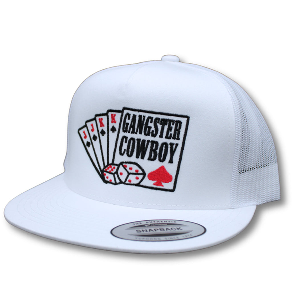 Gangster Cowboy White/Black and Red The Spade Cap