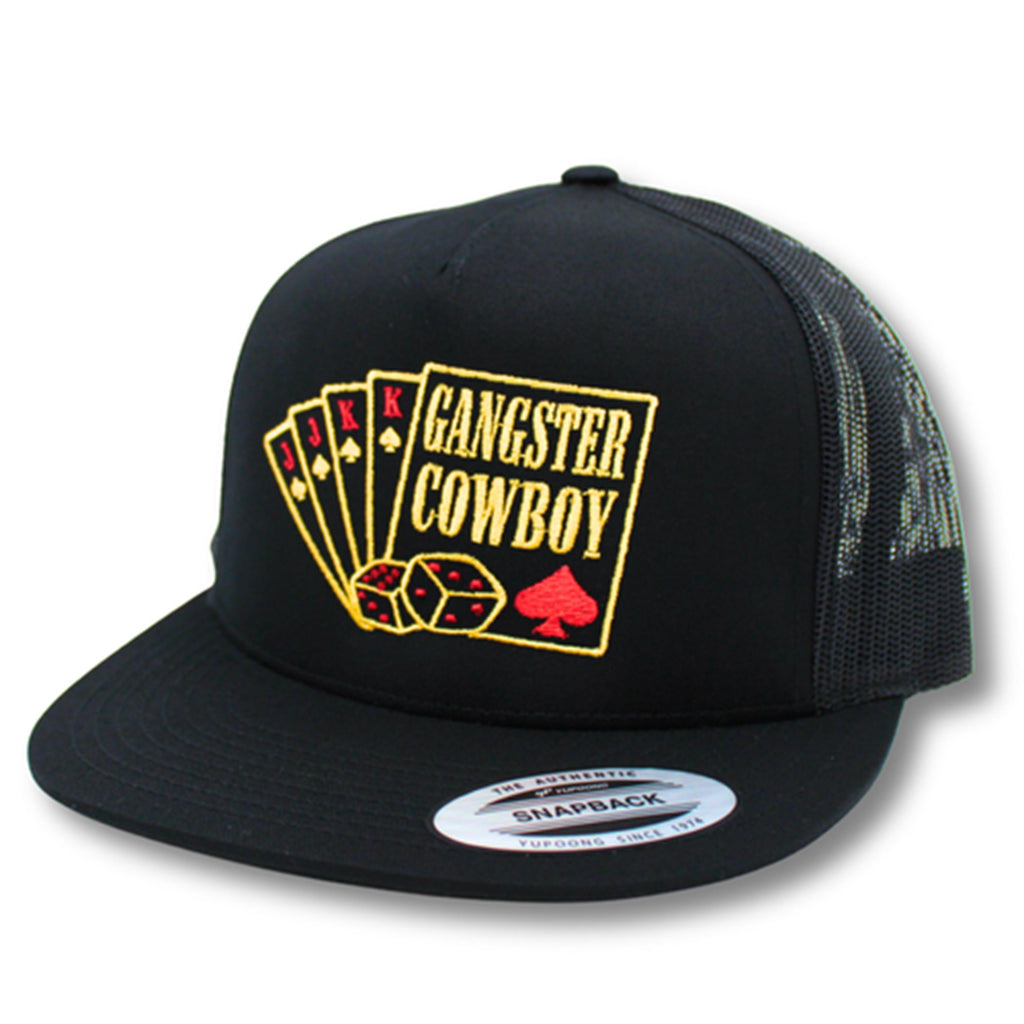Gangster Cowboy Black/Gold and Red The Spade Cap
