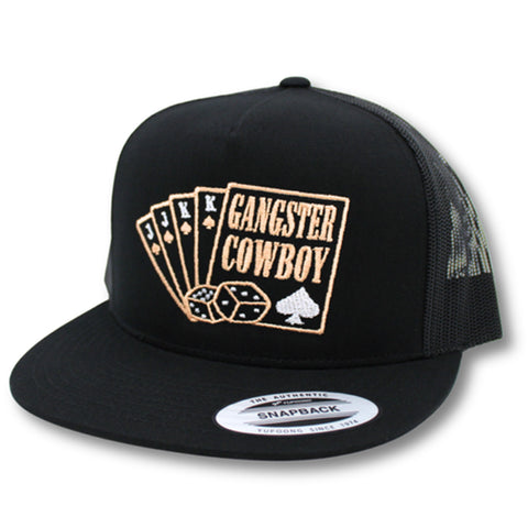 Gangster Cowboy Black and Gold The Spade Cap