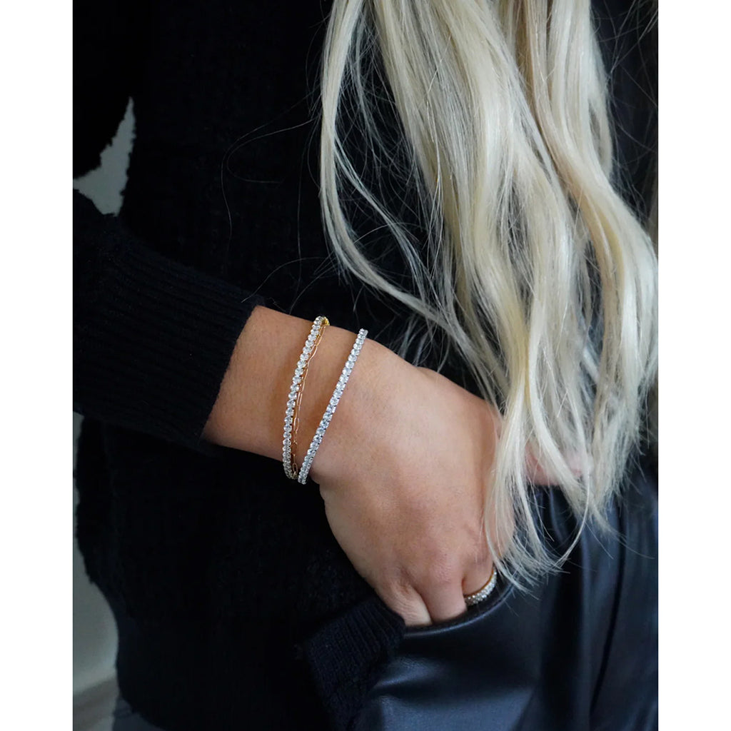 Tennis Bracelet, stretchy rhinestone 