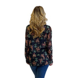 Black Cowboy & Cactus Mesh Long Sleeve Shirt