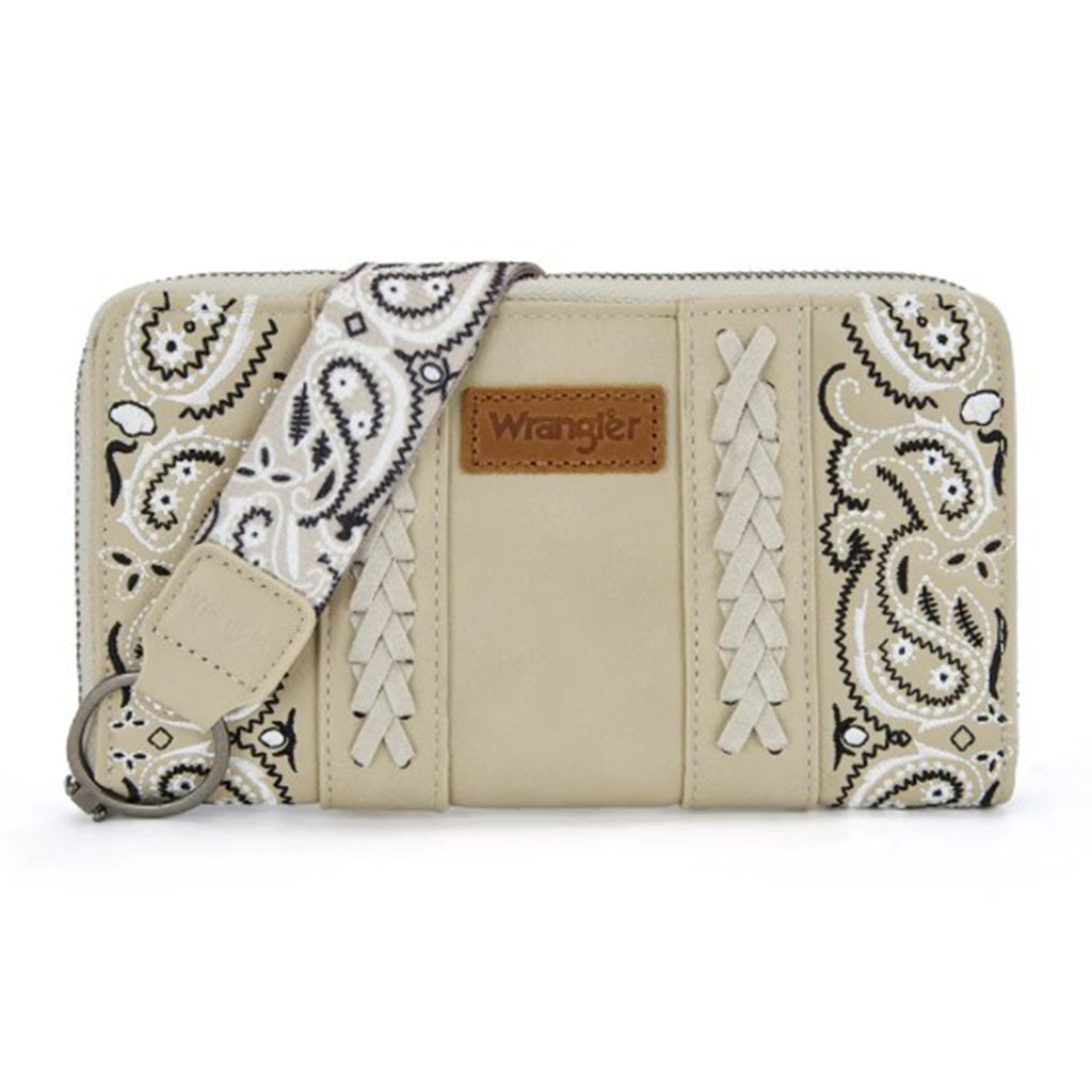 Wrangler Tan Paisley Bandana Wallet