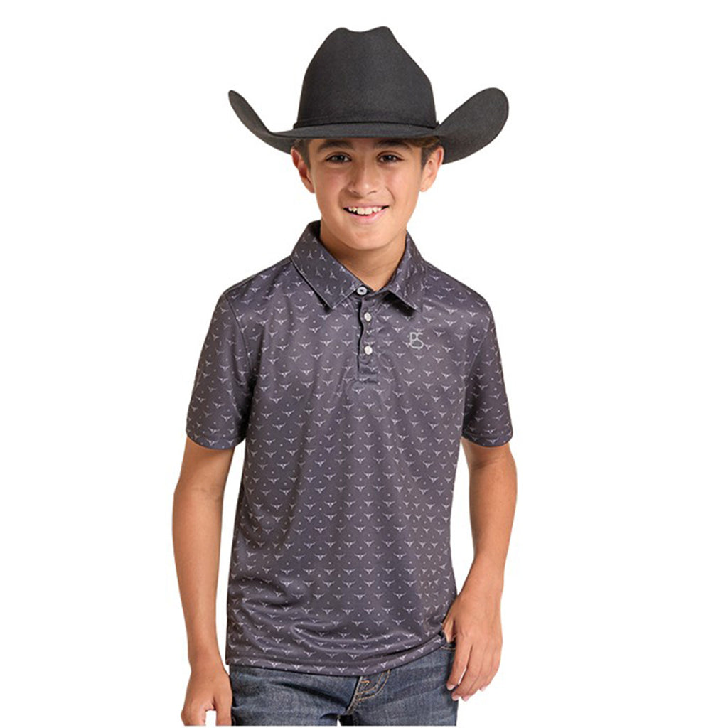 PANHANDLE SLIM STEER SNAP POLO