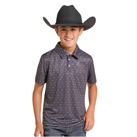 PANHANDLE SLIM STEER SNAP POLO