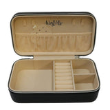 Black Leather Travel Jewelry Case