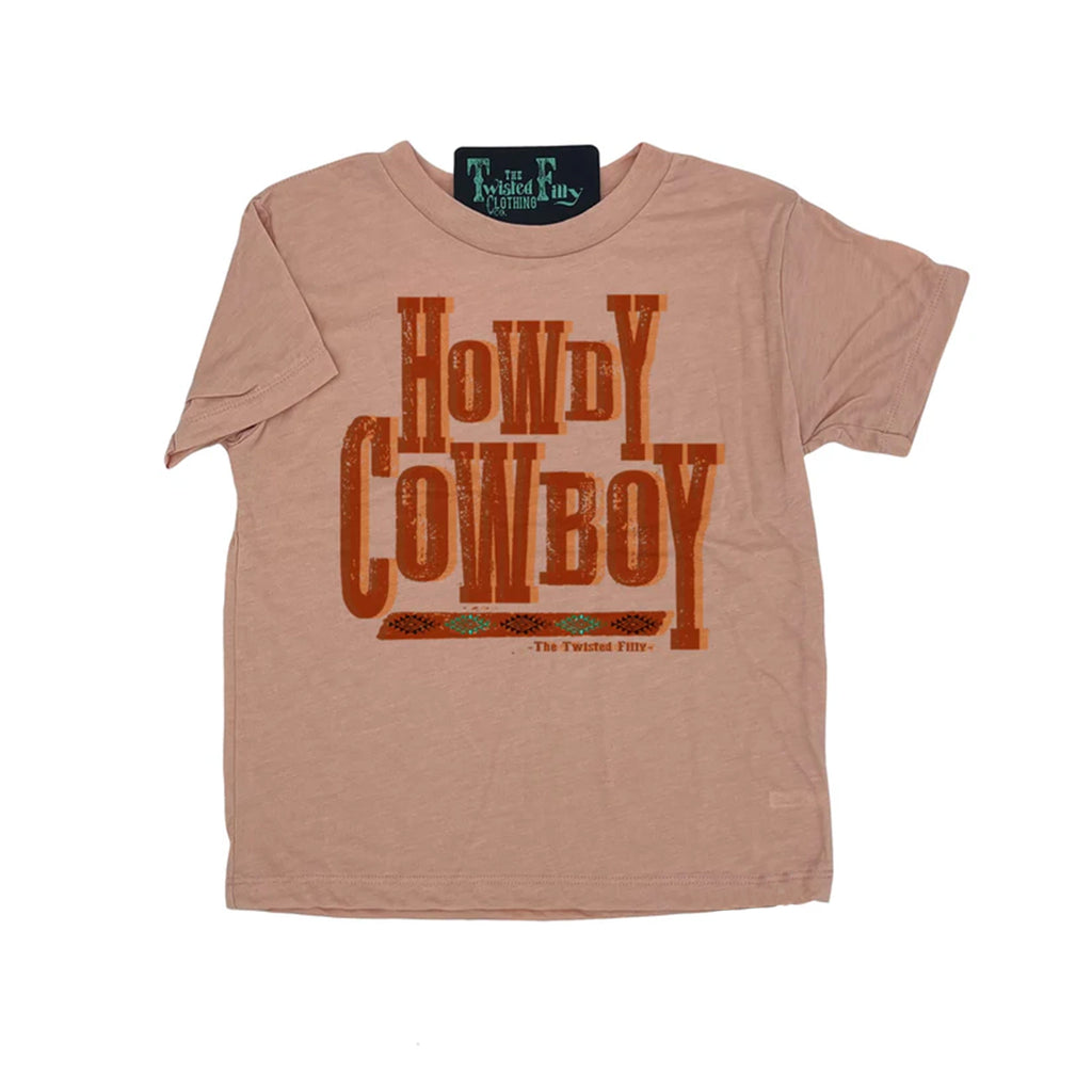 Girl's Rose Colored Howdy Cowboy Tee