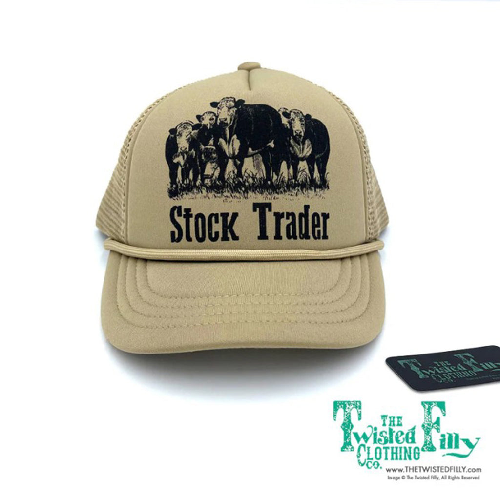 Tan Stock Trader Infant/Toddler Cap with Cattle Graphic 