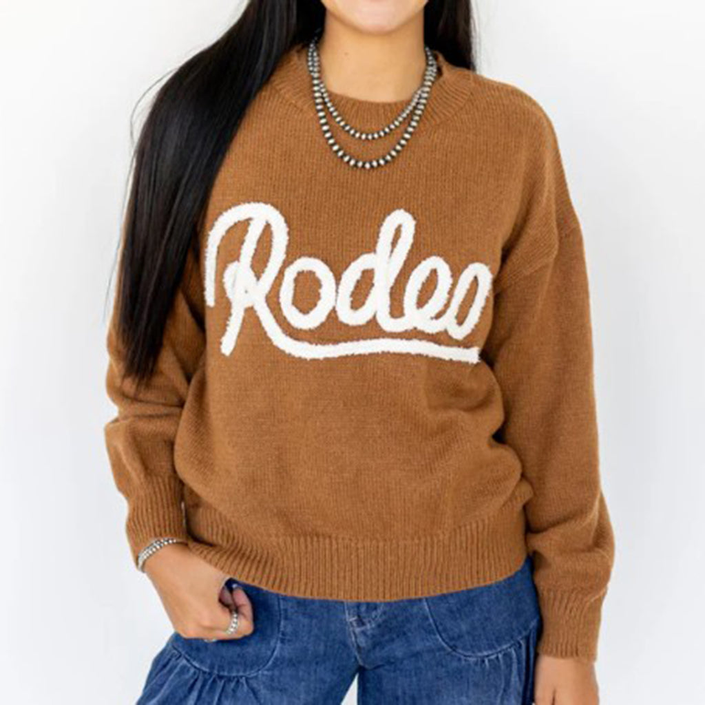 Brown Rodeo Rope Sweater