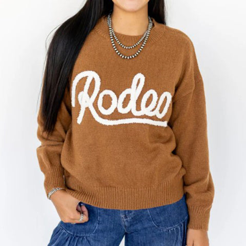 Brown Rodeo Rope Sweater