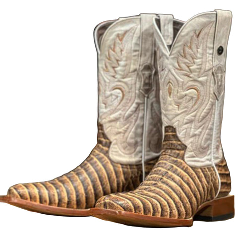 Caiman Tail Square Toe Boot