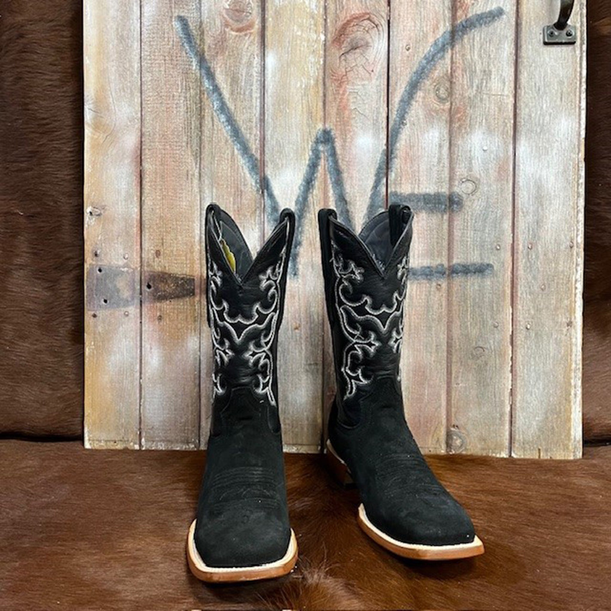 B Square Toe Black Square Toe Boots