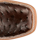 Close up toe view of the Blaine Ostrich Boots. 