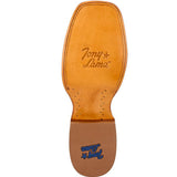 Bottom side view of the Blaine Ostrich Boots.