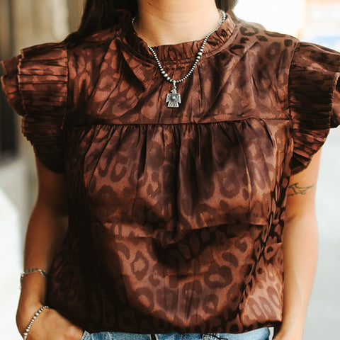 Leopard Satin Shirt