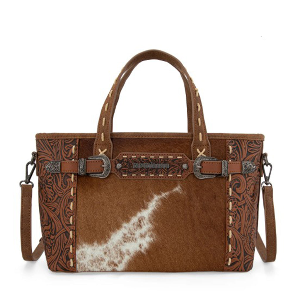 Trinity Ranch Brown Hair-on Cowhide Tote Bag