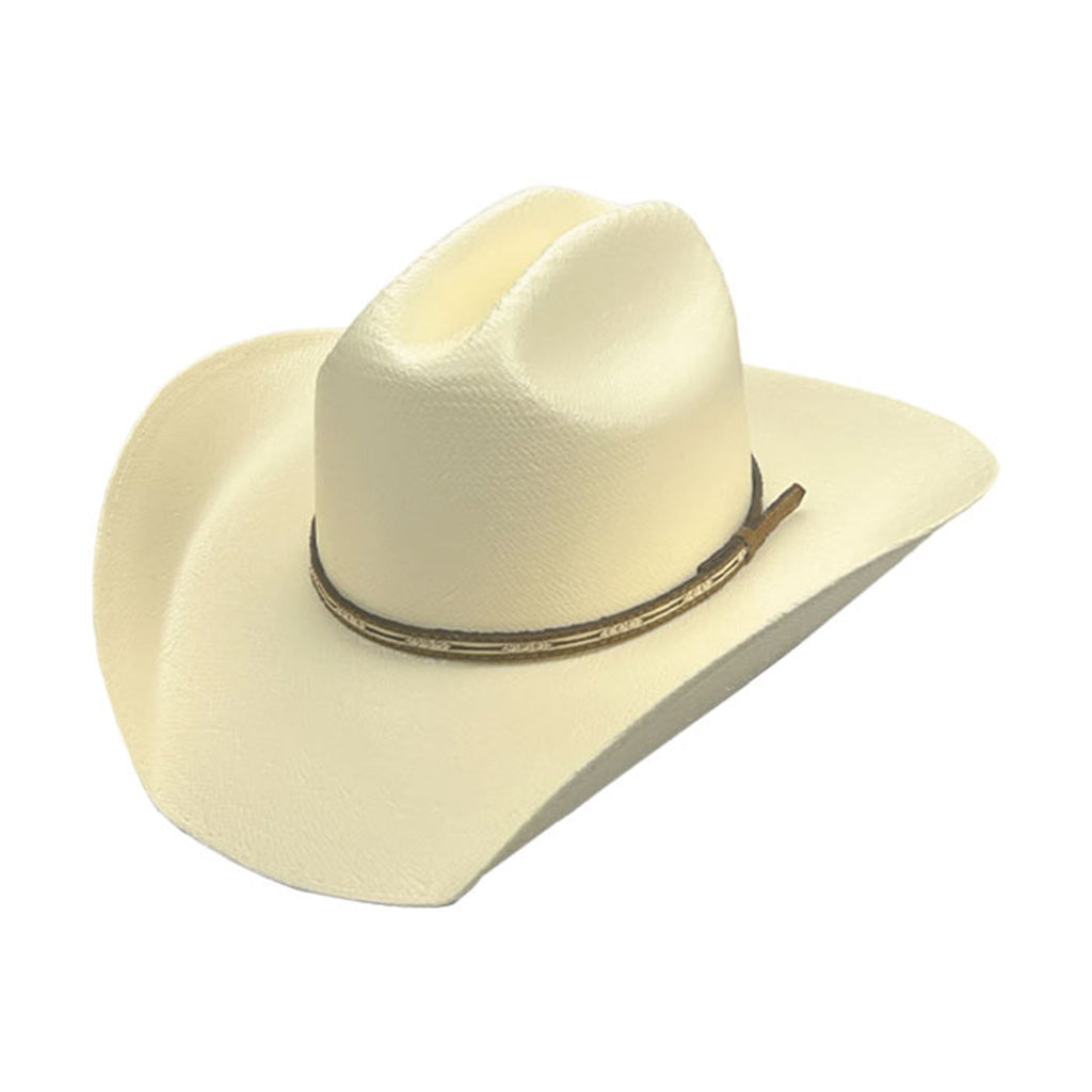 Shantung Cattleman 4" Brim, w/Dark Brown & White Leather Hatband 