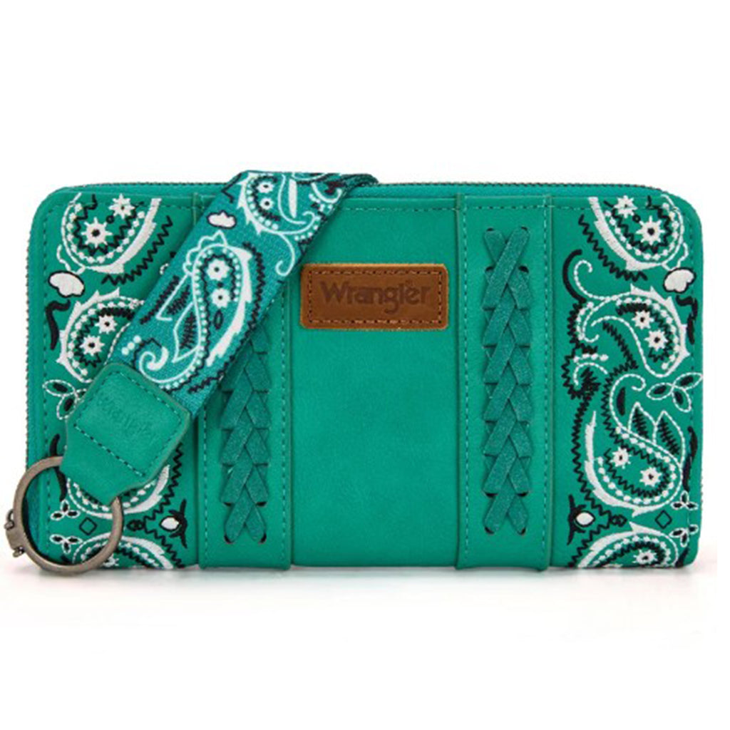 Wrangler Turquoise Paisley Bandana Wallet