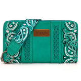 Wrangler Turquoise Paisley Bandana Wallet