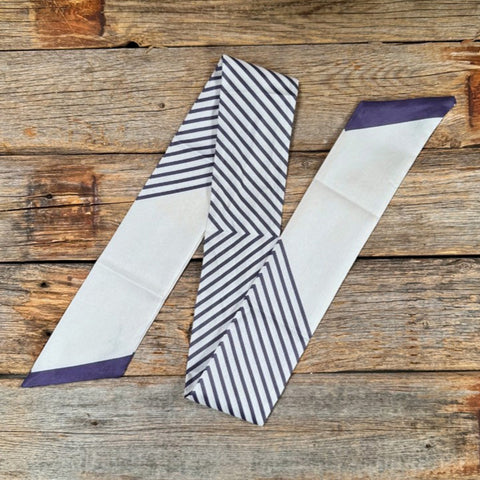 Cream and Navy Striped Western Twilly