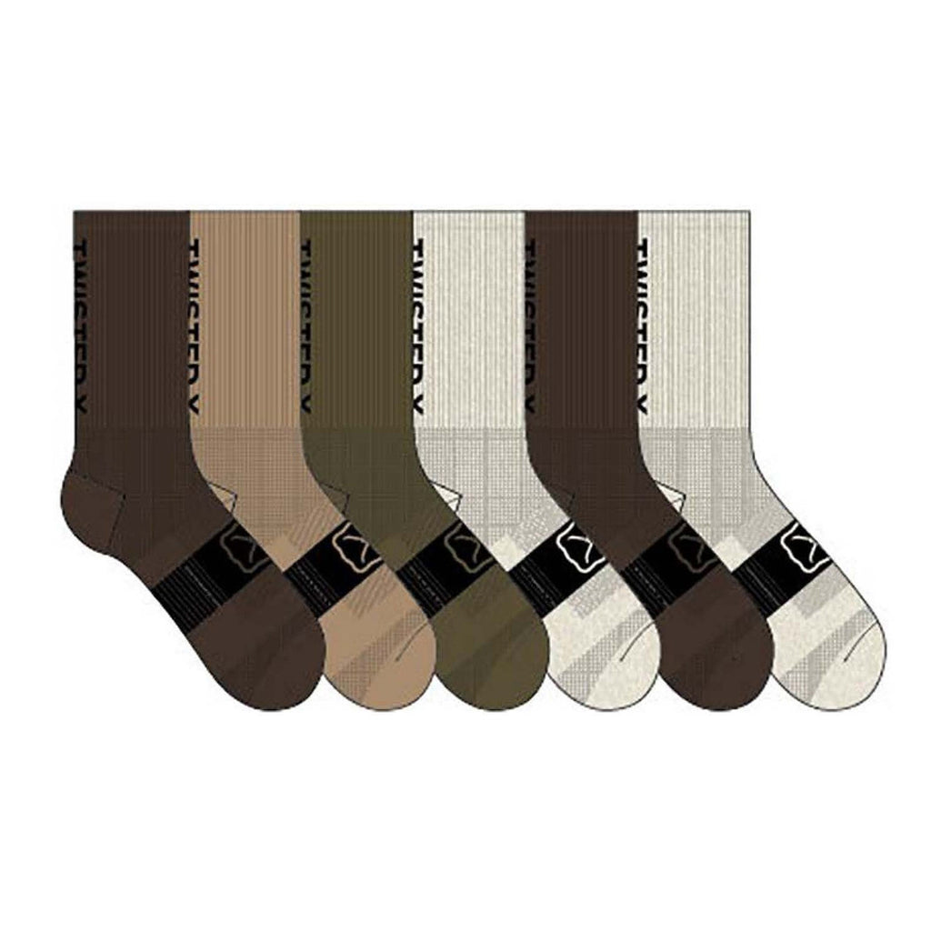 Flat lay of all 6 pairs of socks. 