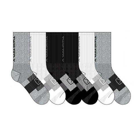 Flat lay of all 6 pairs of socks. 